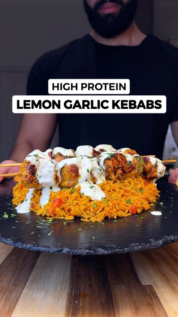 Lemon Garlic Chicken Kebabs