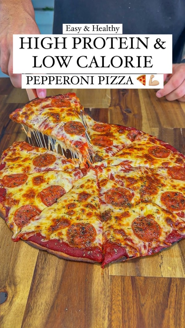 Healthy High Protein Pepperoni Pizza