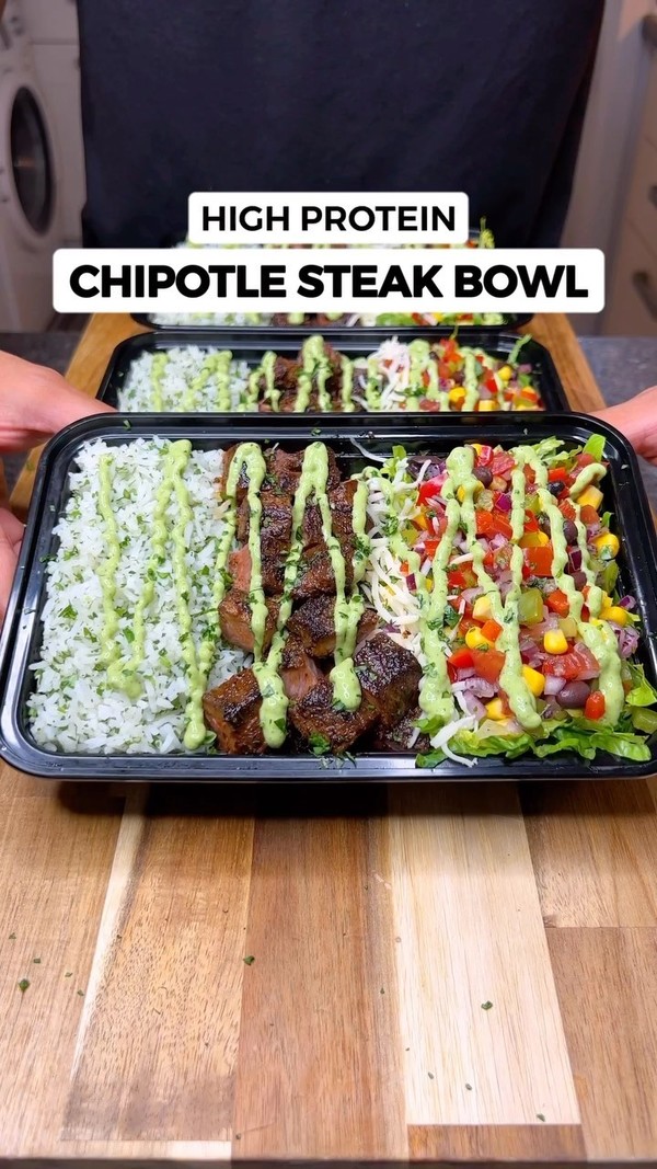 High Protein Chipotle Steak Bowl Meal Prep