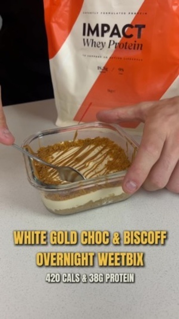 Biscoff & White Gold Choc Overnight Weetbix