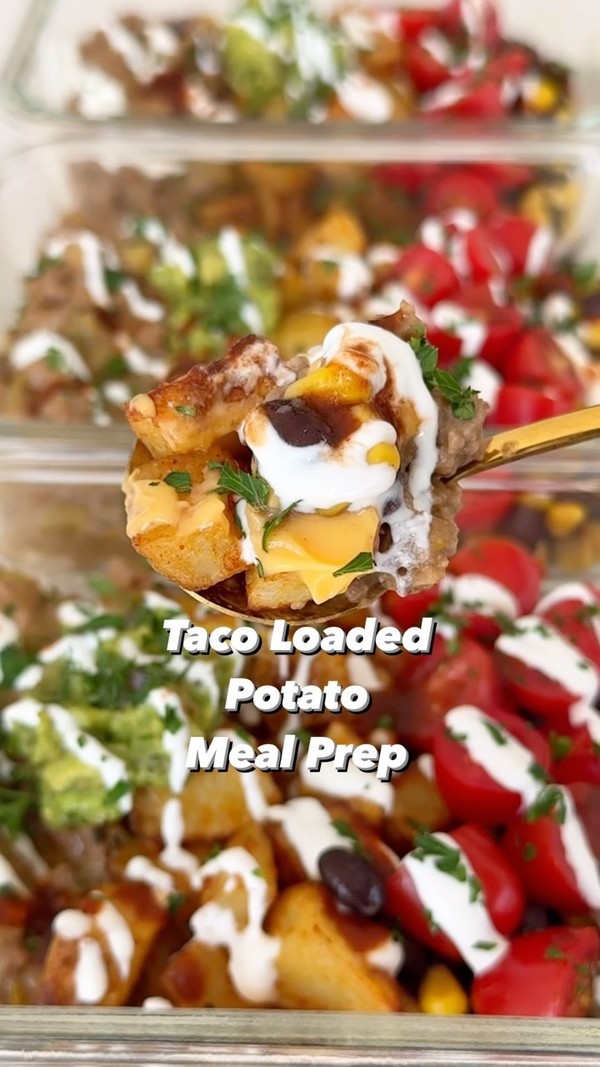 Taco Loaded Potato Meal Prep