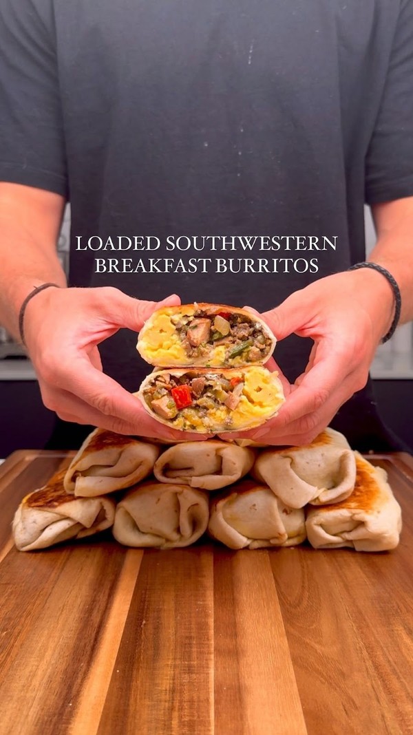 Loaded Southwestern Breakfast Burrito