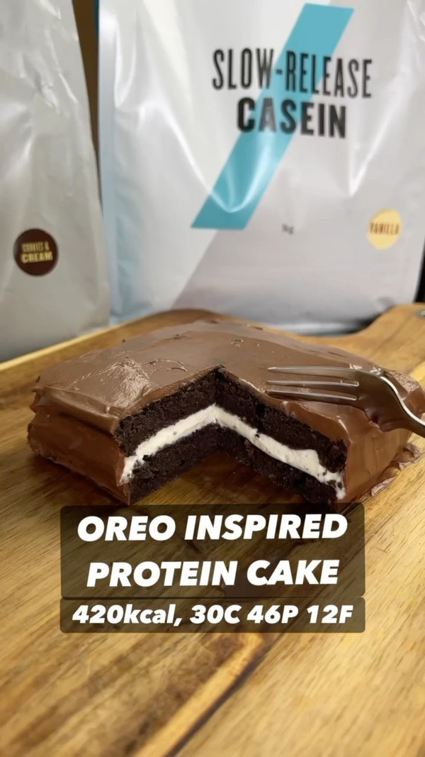 Single Serve Oreo Inspired Protein Cake