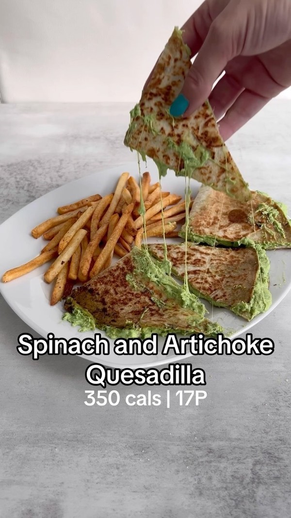 Spinach and Artichoke Quesadilla