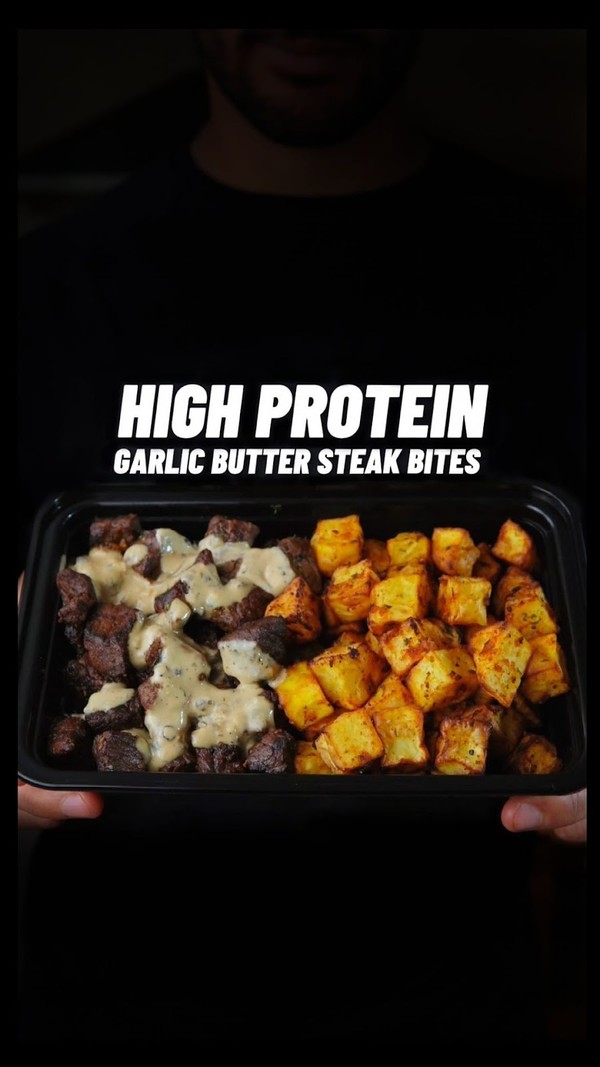 Garlic Butter Steak Bites & Crispy Potatoes