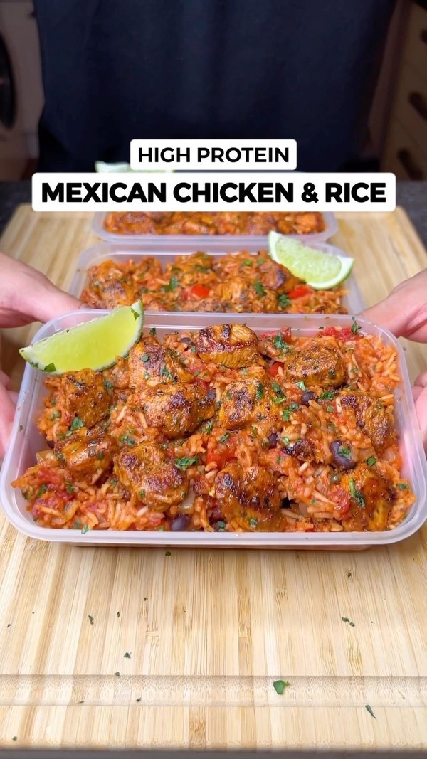 High Protein Mexican Style Chicken & Rice Meal Prep