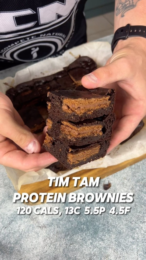 Tim Tam Protein Brownies