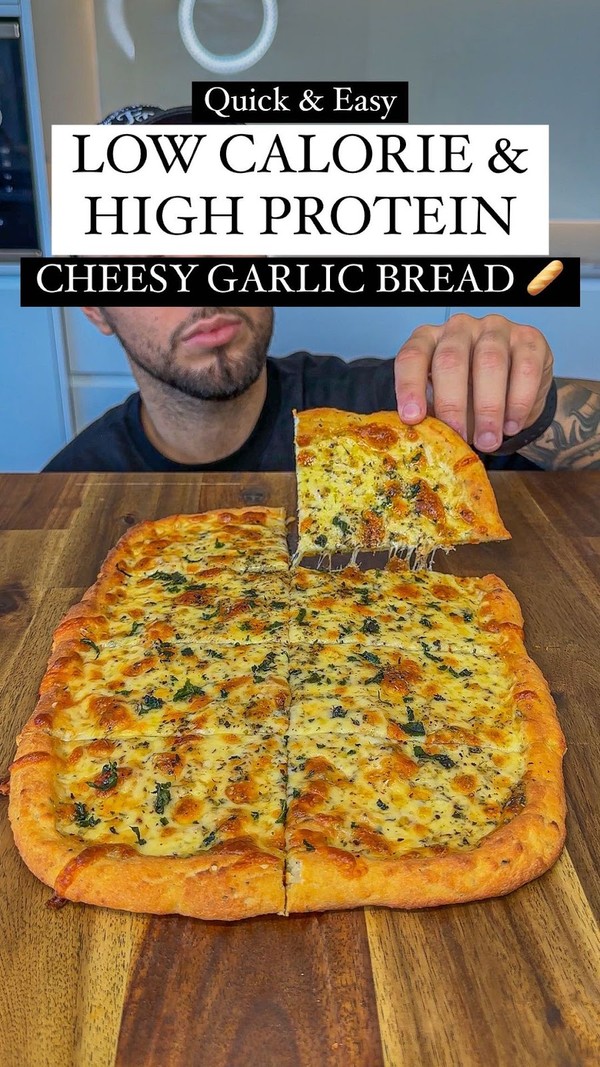 High Protein Cheesy Garlic Bread