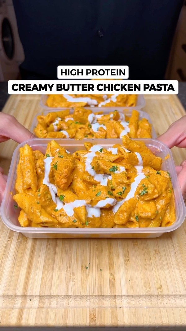 High Protein Creamy Butter Chicken Pasta