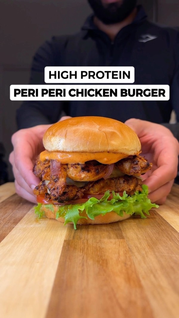 High Protein Peri Peri Chicken Burgers