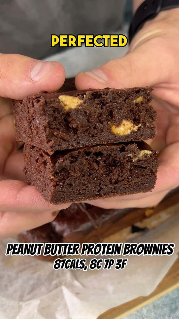 Peanut Butter Chip Protein Brownies