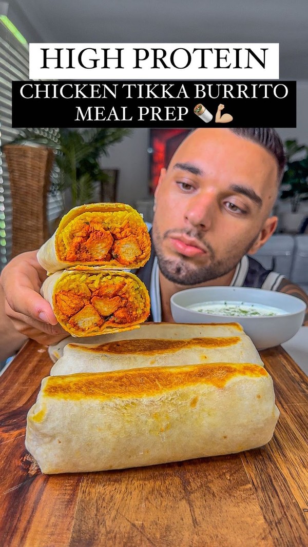 High Protein Tikka Burritos