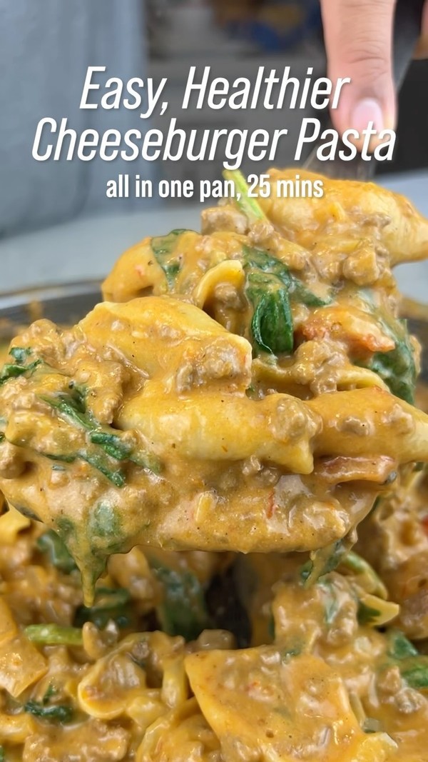 Easy, Healthier Cheeseburger Pasta