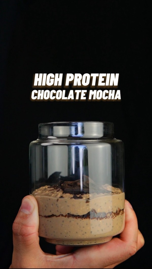 High Protein Mocha Overnight Oats
