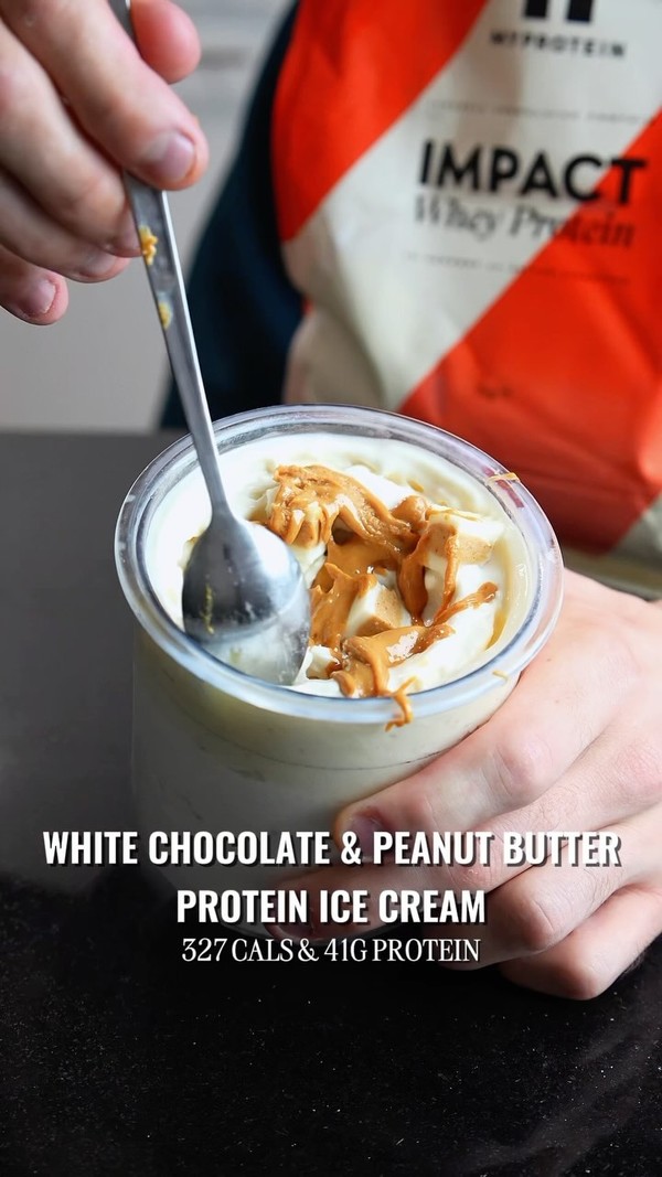 White Chocolate & Peanut Butter Protein Ice Cream