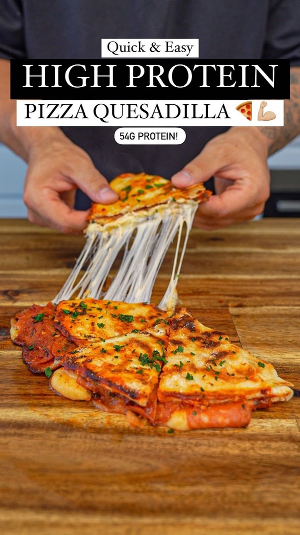 High Protein Pizza Quesadilla