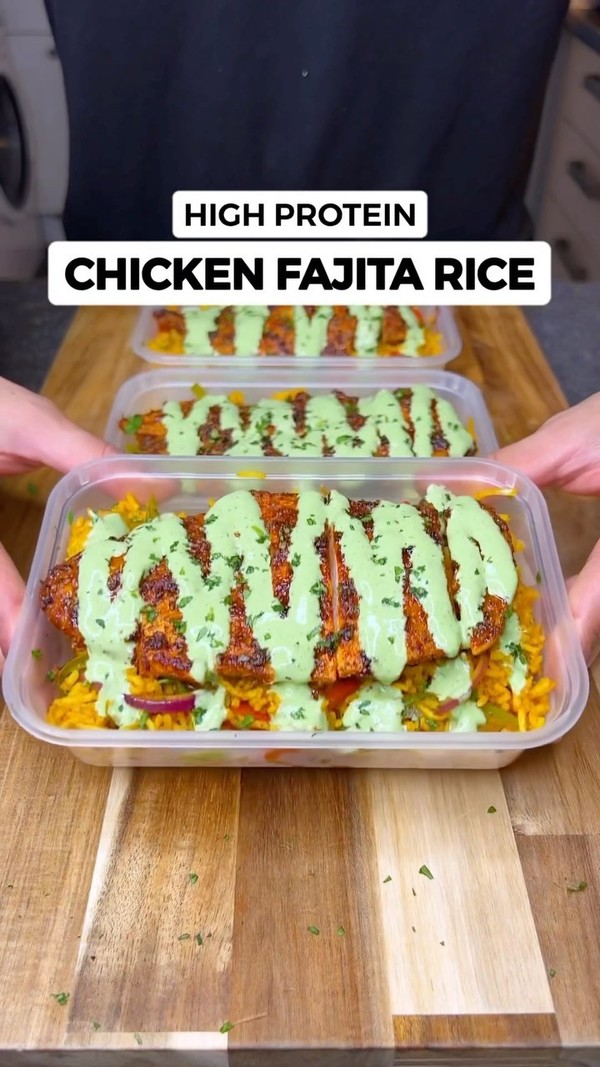 Chicken Fajita Rice Meal Prep