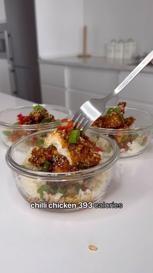 Meal prep crispy chilli chicken