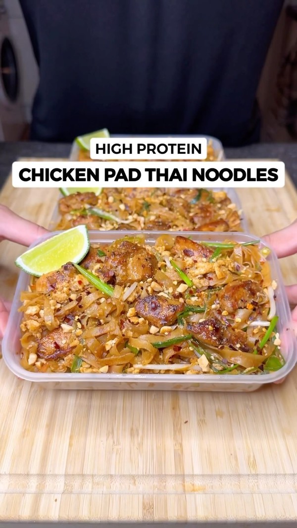 High Protein Chicken Pad Thai