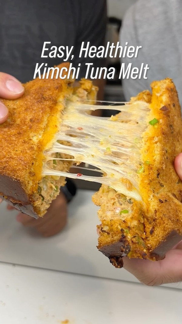 Spicy Tuna Melt with Kimchi