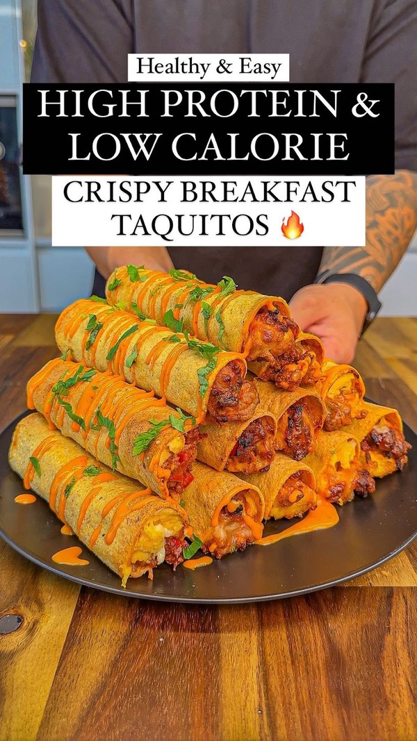 Healthy High Protein Breakfast Taquitos