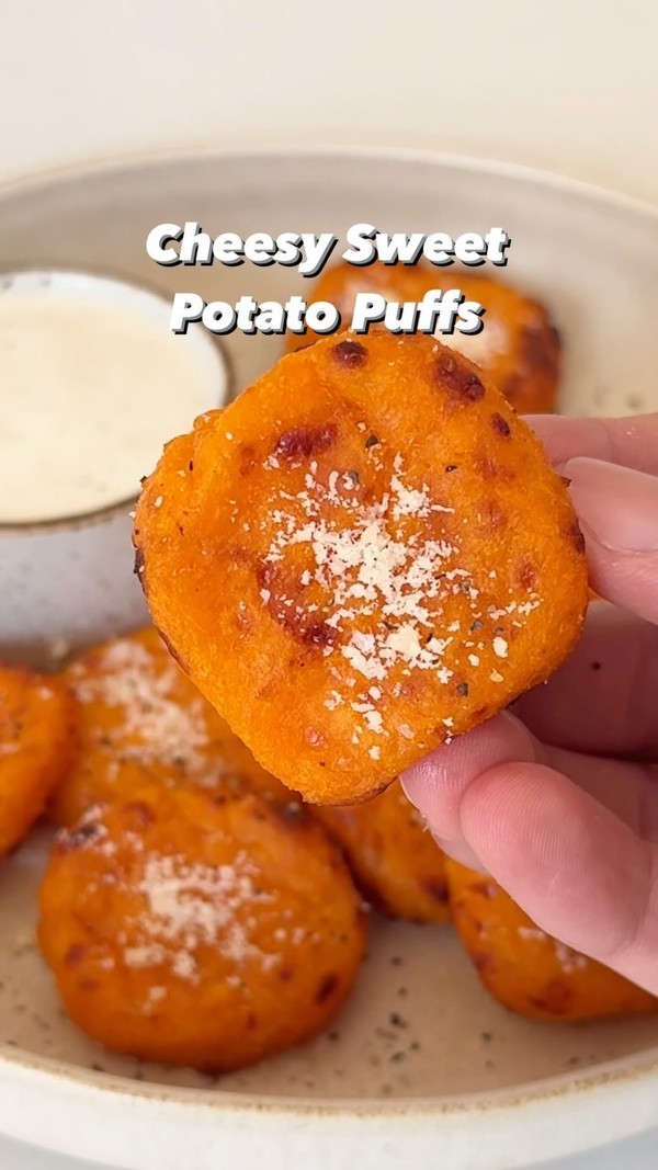 Healthy Air Fried Sweet Potato Puffs