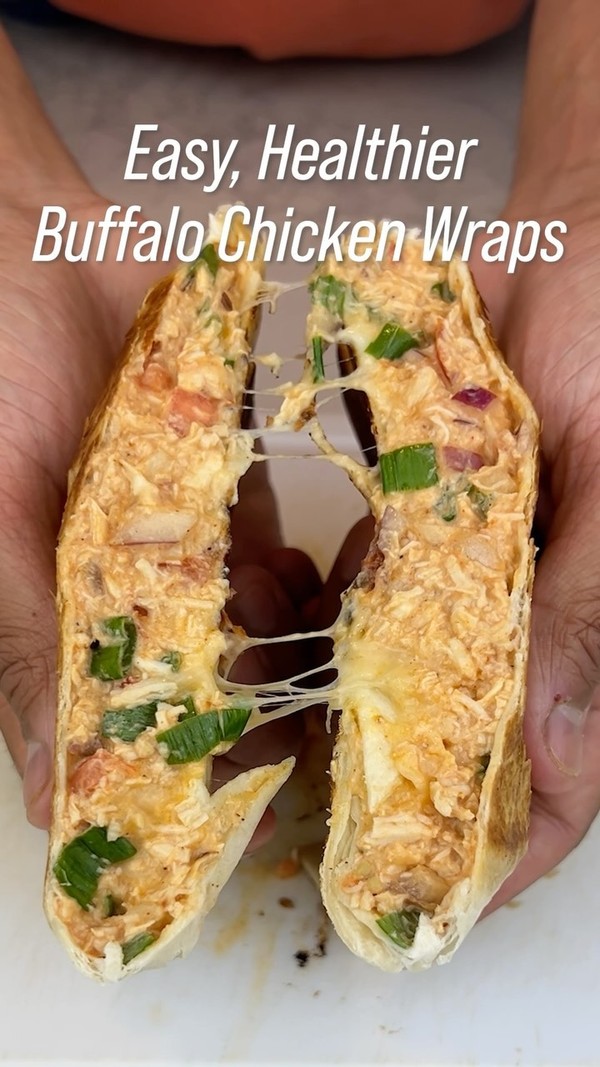 Easy, Healthier Buffalo Chicken Wraps