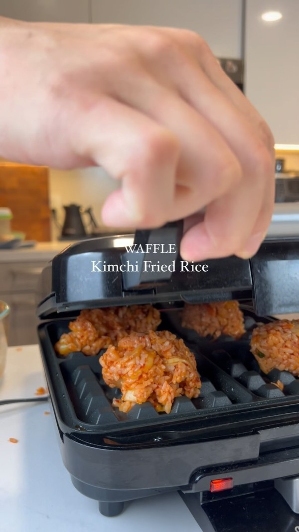 Waffle kimchi fried rice
