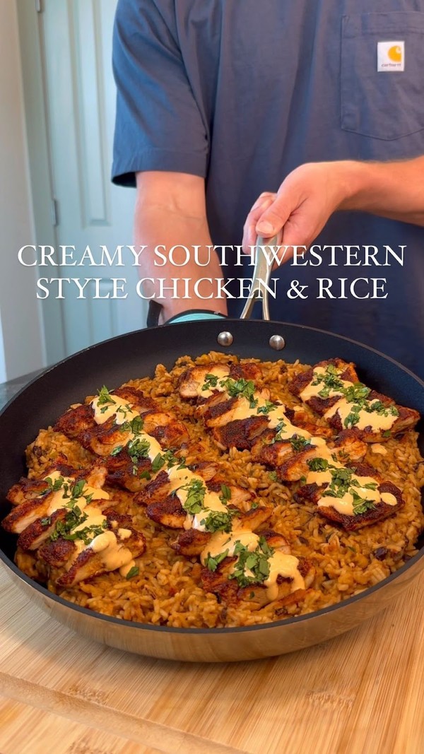 Creamy Southwestern Style Chicken & Rice