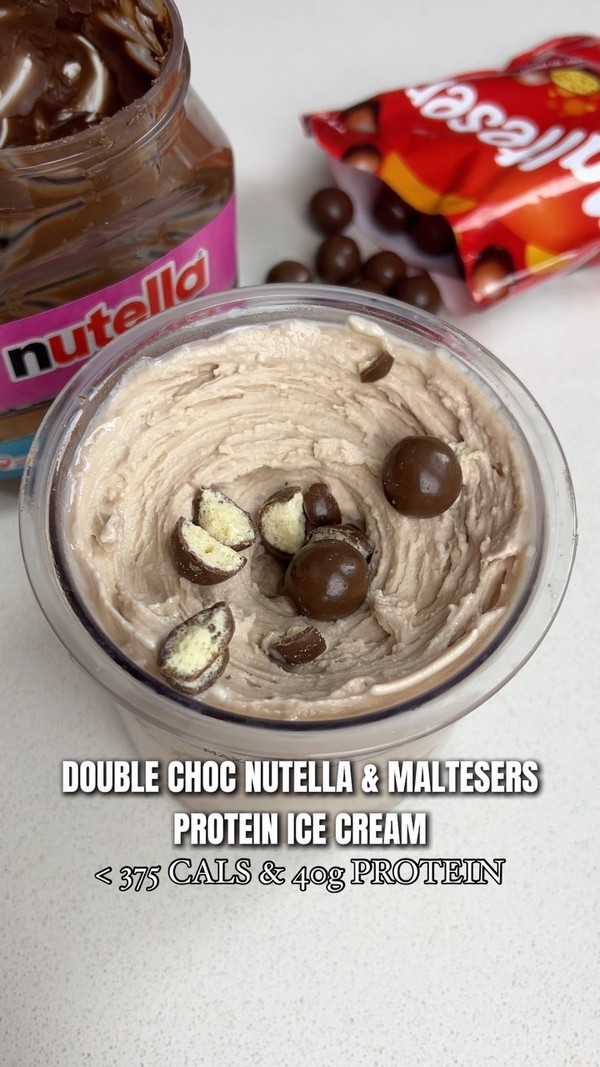 Double Choc Nutella & Malteser Protein Ice Cream