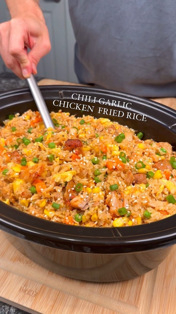 Chili Garlic Chicken Fried Rice
