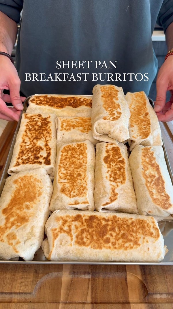 Sheet Pan Breakfast Burritos