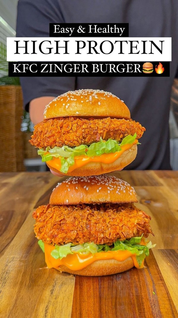 High Protein KFC Zinger Burger