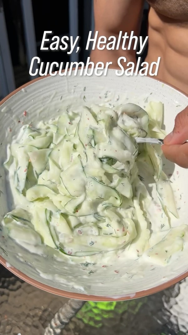 Creamy, Crunchy Cucumber Salad