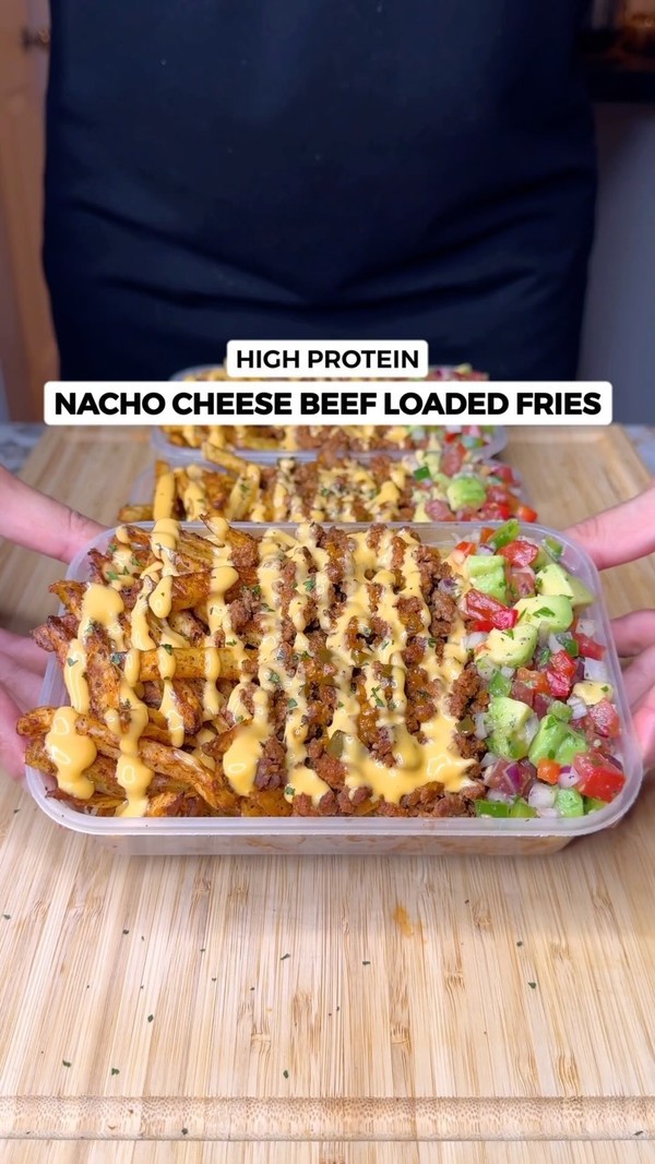 High Protein Nacho Beef Loaded Fries