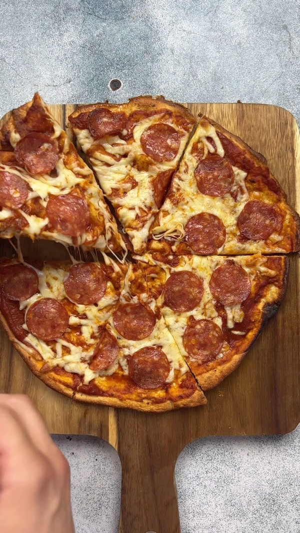 Lower Calorie Pepperoni Pizza
