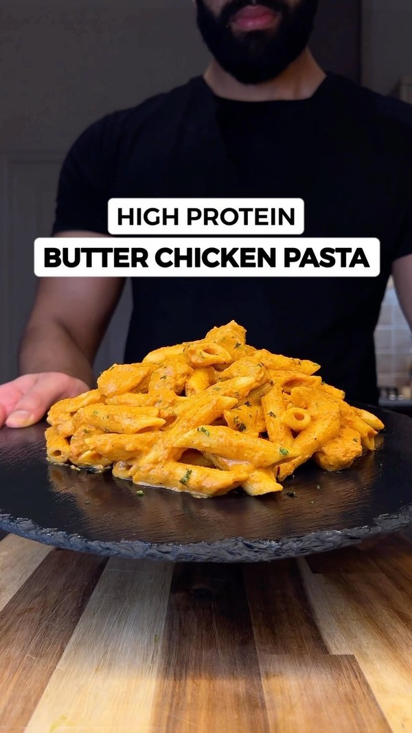 High Protein Creamy Butter Chicken Pasta