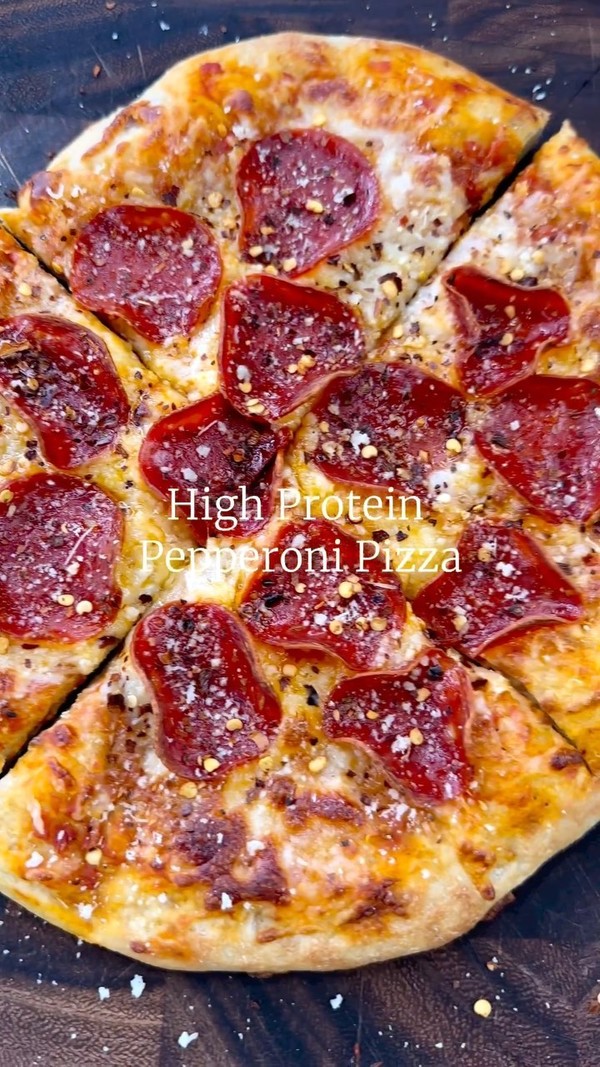 High Protein Pepperoni Pizza