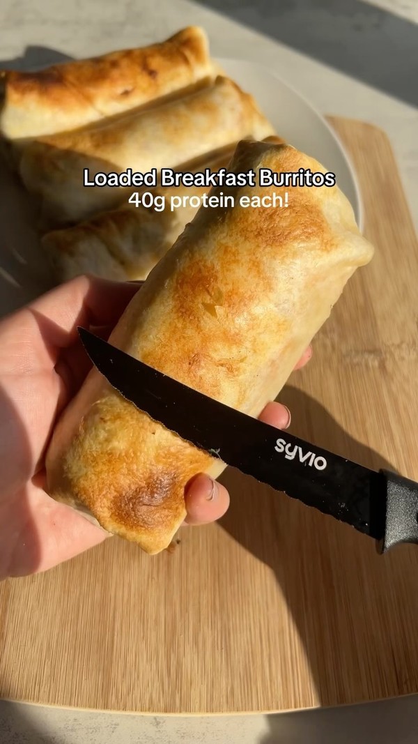 Loaded breakfast burritos