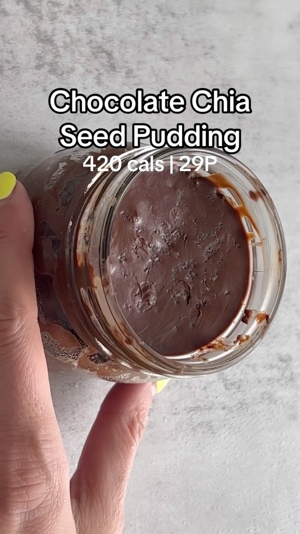 High Protein Chocolate Chia Seed Pudding