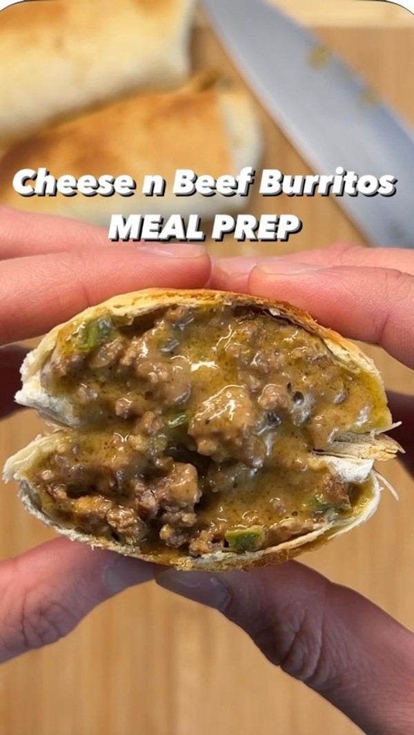 High Protein Low Calorie Cheese N Beef Burritos