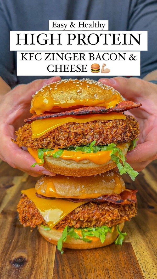 High Protein KFC Zinger Bacon & Cheese