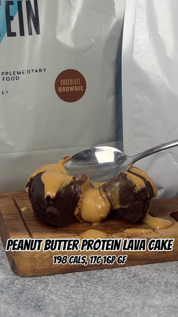 Peanut Butter Protein Lava Cake