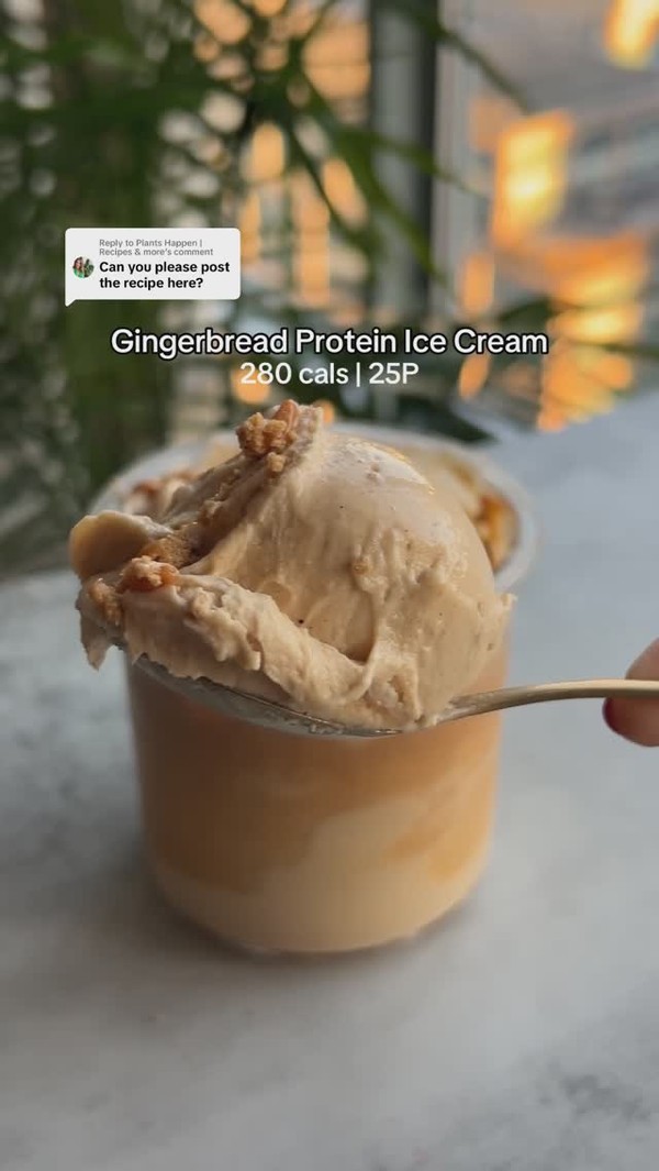 Gingerbread Protein Ice Cream