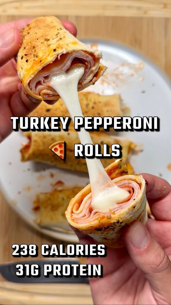 Turkey Pepperoni Pizza Rolls