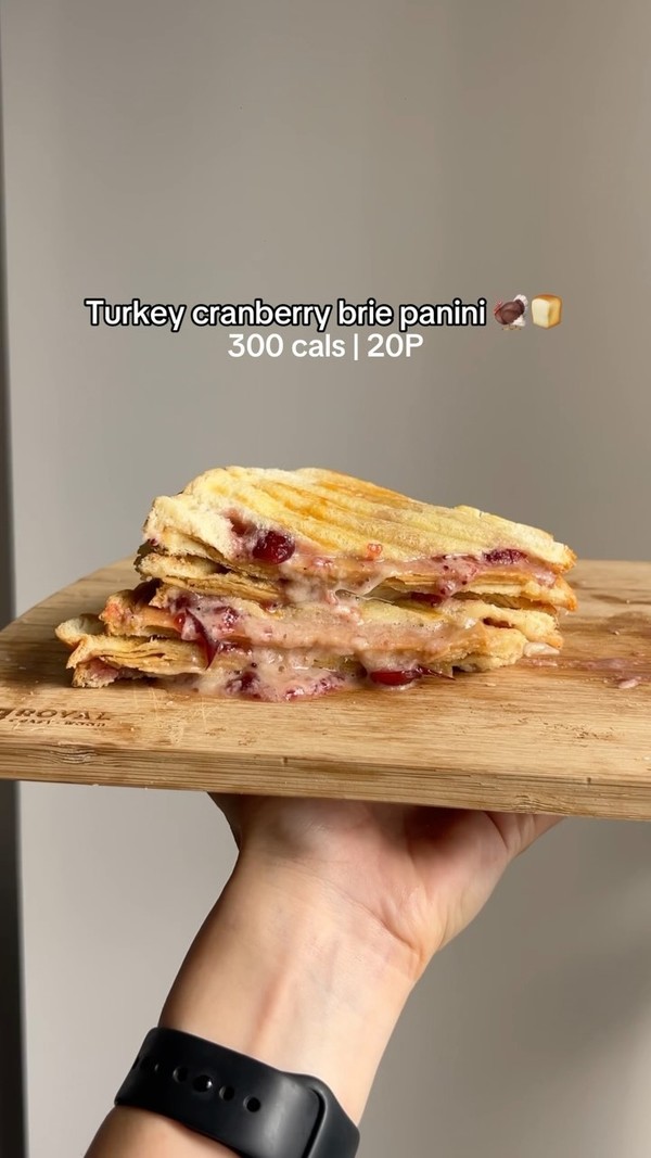 Turkey cranberry brie panini