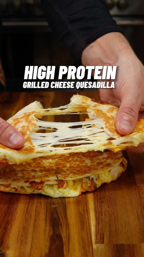 High Protein Grilled Cheese Quesadilla