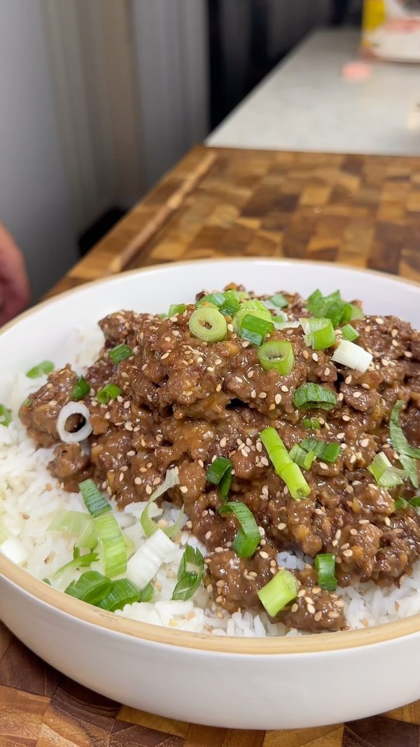 High Protein Creamy Sesame Garlic Beef