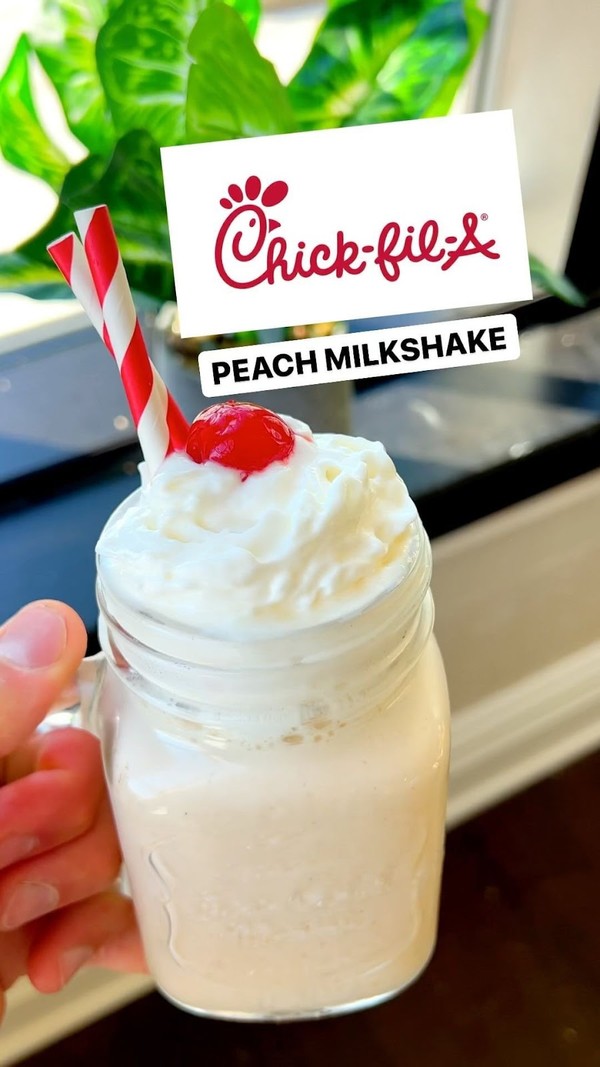 Low Calorie Peach Chick-Fil-A Milkshake