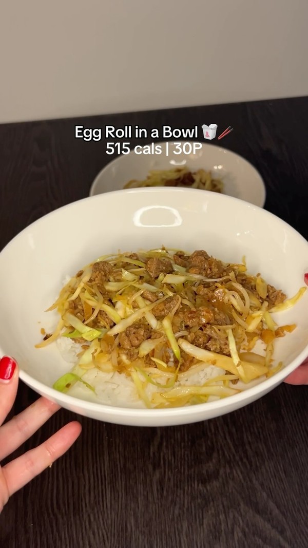 Egg roll in a bowl